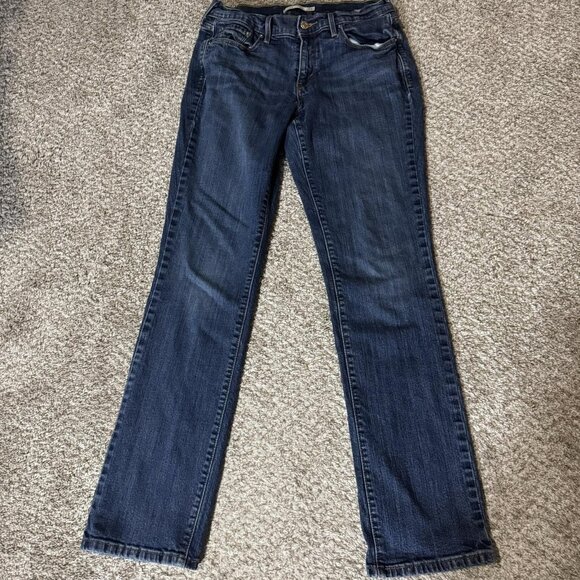 Levi's Denim - Levis 505 Jeans Womens 6 Blue Straight Leg Denim WaterLess Mid Rise Classic
